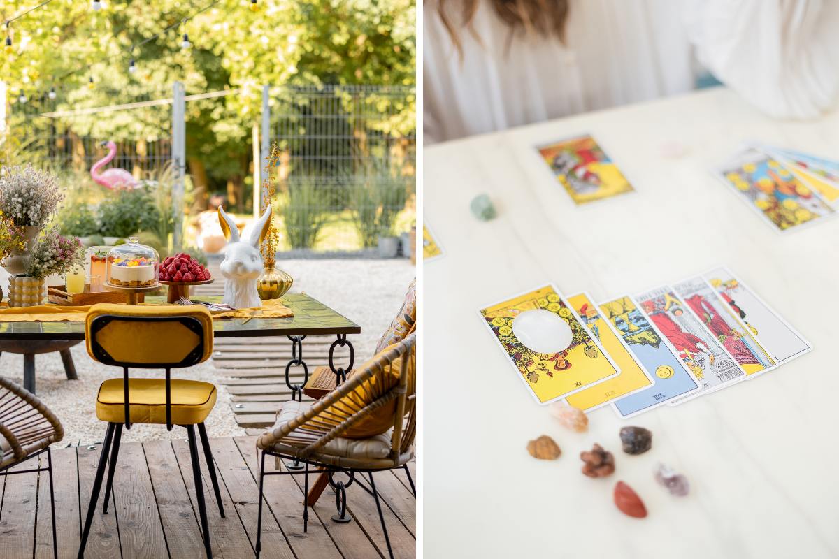 Perfect Card Table Setup for a Garden Party Game Night